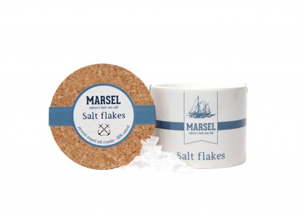 Salt flakes 'MARSEL' in keramieken pot